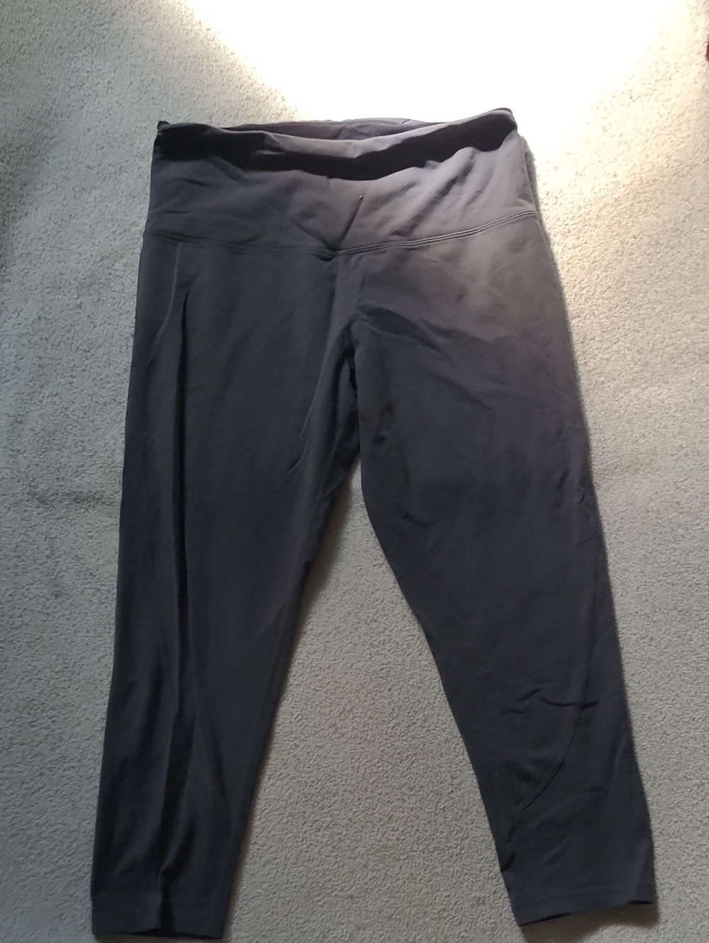 Tuff Athletics Active 3/4 Length Leggings Grey Medium
